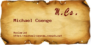 Michael Csenge névjegykártya